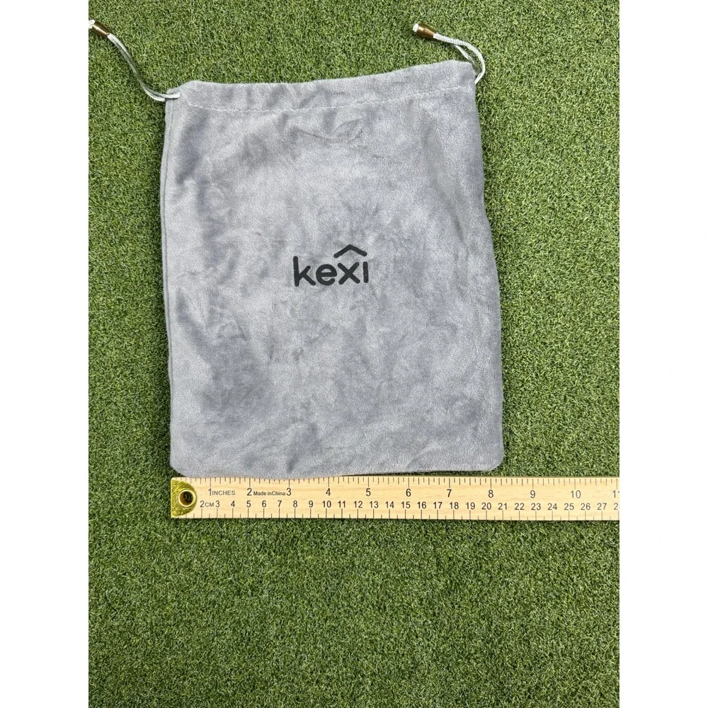KEXI Gray Velvet Drawstring Jewelry‎ Pouch Storage Travel Dust Bag